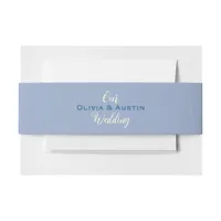 Country cornflower blue  invitation belly band