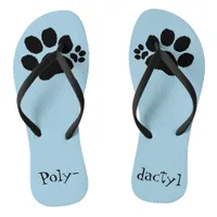 Flip Flops - Polydactyl Paw Prints