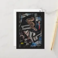 Political Blackmail  Collage Postcard