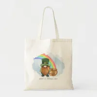 Irish Gnome Pot of Gold Custom St Patrick's Day Tote Bag