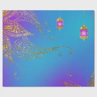 Faux Gold Foil Arabian Bollywood Wrapping Paper