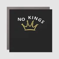 No Kings Classic Retro Cool Car Magnet