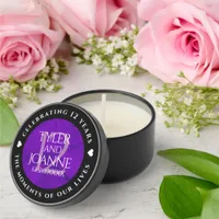 Elegant 12th Silk Wedding Anniversary Celebration Mini Candle Favors