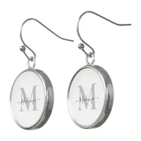 Personalize Monogram Initial Name Earrings