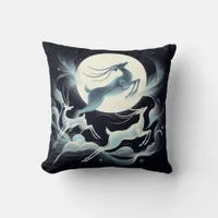 Serenity in Motion Antelope-Inspired Throw Pillow