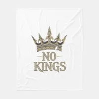 No Kings In America Vintage Graphic Fleece Blanket