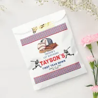 First Year Down Baseball 1st Birthday Party Favor Bag