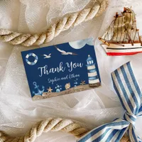 Nautical Navy Thank You Baby Shower Card