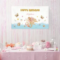 Magical Fairy Mermaid Girl's Birthday Party Banner