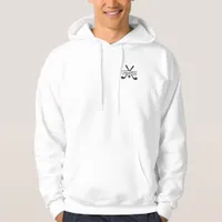 Personalized Name Black White Red Golf Hoodie