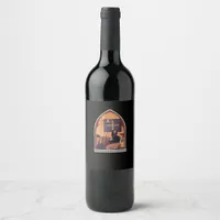 Whimsigothic Cathedral Window Classic Wine Label
