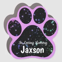 In Loving Memory Paw Print Pet Memorial Car Magnet