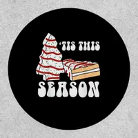 Tis The Season Christmas Tree Groovy Retro Vintage Patch