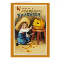 Vintage Halloween Greeting Card