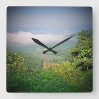 North Georgia Mountains, USA Square Wall Clock