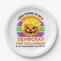 Going To A Democrat For Halloween Funny Trumpkin Paper Plates