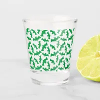 Green Halloween bats shot glass