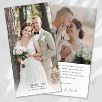 Minimalist 2 Photo Wedding Thank You Card