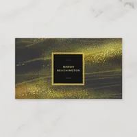 *~* Abstract Gold Dust and Black Exciting Bold Business Card