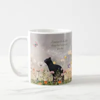 Black Cat in Flowers Coffee Mug