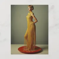 The unique spaghetti Dress Postcard