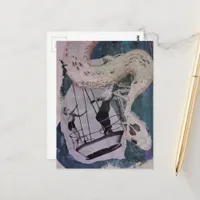 1950s Circus Act and a Snake Collage Postcard