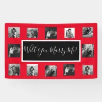 Will You Marry Me Proposal Banner with Photos