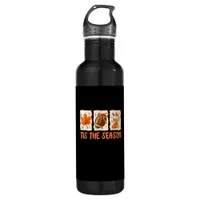 Tis The Season Football Halloween Thanksgiving  Stainless Steel Water Bottle
