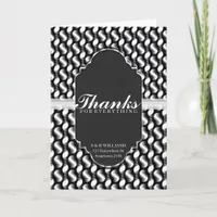 Thanks for Everthing Liquid Metal Black+White Thank You Card