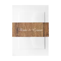 Rustic Barn Wood Country Wedding Invitation Belly Band