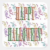 Confetti & Halloween Festival Text Sticker