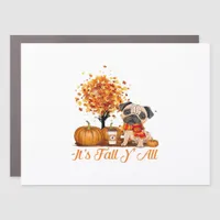 It’s Fall Y’all Halloween Thanksgiving Retro Class Car Magnet