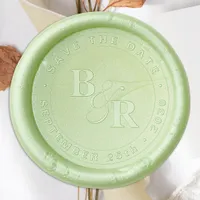 Elegant Save The Date Personalized Wedding Wax Seal Sticker