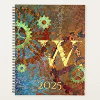 Personalized Steampunk Rusty Clockwork Gears Planner