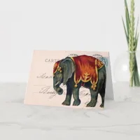 Vintage Elephant Postcard Digital Art