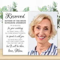 Mother Of Bride Photo Heaven Memorial Wedding Poster