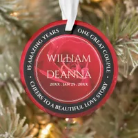 Elegant 15th 26th 36th Rose Wedding Anniversary Or Ornament