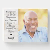 Custom Photo Memorials Keepsake Wooden Box Sign