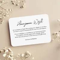 Wedding Honeymoon Wish Fund QR Code Enclosure Card