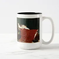 Napping Mother and Child Retro Look Two-Tone Coffee Mug