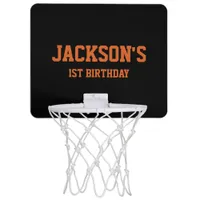  1st Birthday Basketball Ticket Mini Basketball Hoop