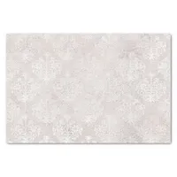 Ivory and White Vintage Damask Tissue Paper