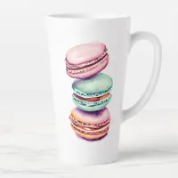 Personalized Vintage Watercolor Macaron Latte Mug