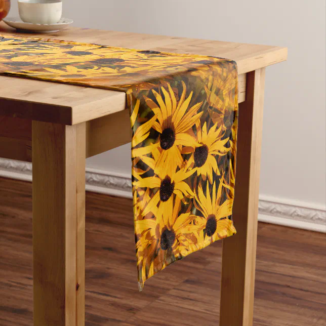 Rudbeckia Fulgida / Orange Coneflower Long Table Runner