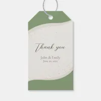 Sage Green Abstract Wedding Favor  Gift Tags