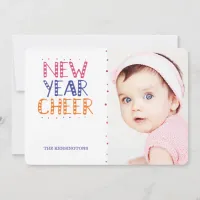 Cute New Year Cheer Bright Colors Holiday Photo