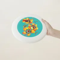 Elegant Orange Flowers - Aqua Wham-O Frisbee