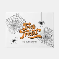 Trick or Treat Typography w/Spiders ID680 Doormat