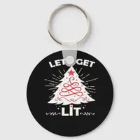 Let's Get Lit - White Essential Keychain