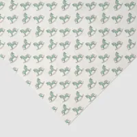 Green Old Fashioned Rocking Horses New Baby Shower Tissue Paper